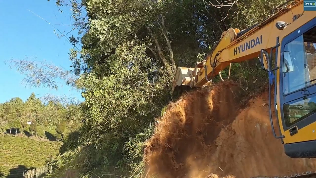 Challenging Hilly Work | Hyundai Excavator | Hilly Road Construction