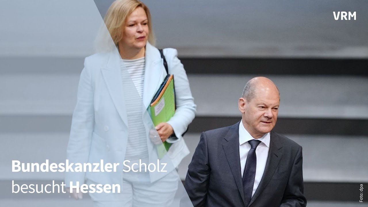 Bundeskanzler Olaf Scholz am Frankfurter Flughafen
