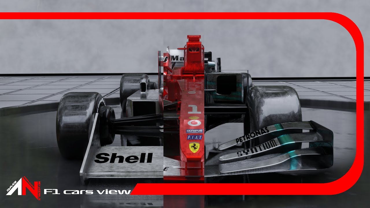 F1 cars view I Blender animation