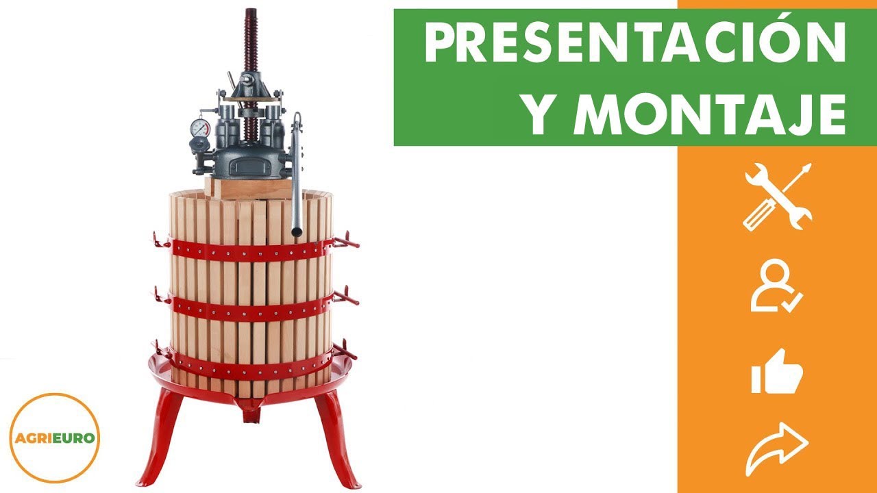 Presentación y montaje: Premium Line 40 - Prensa manual para uva