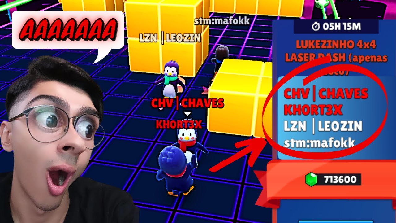 💫GANHEI 30k GEMAS NESSE TORNEIO LENDÁRIO 4v4 com @KHORTEX e @LZN_LEOZIN  Stumble Guys! Chaves Games💫