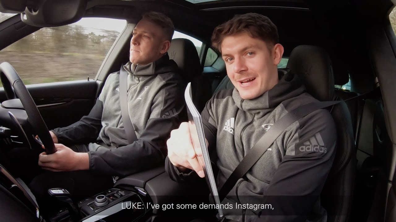 Alex Dombrandt and Luke Northmore - On the road with Harlequins, driven by Maserati