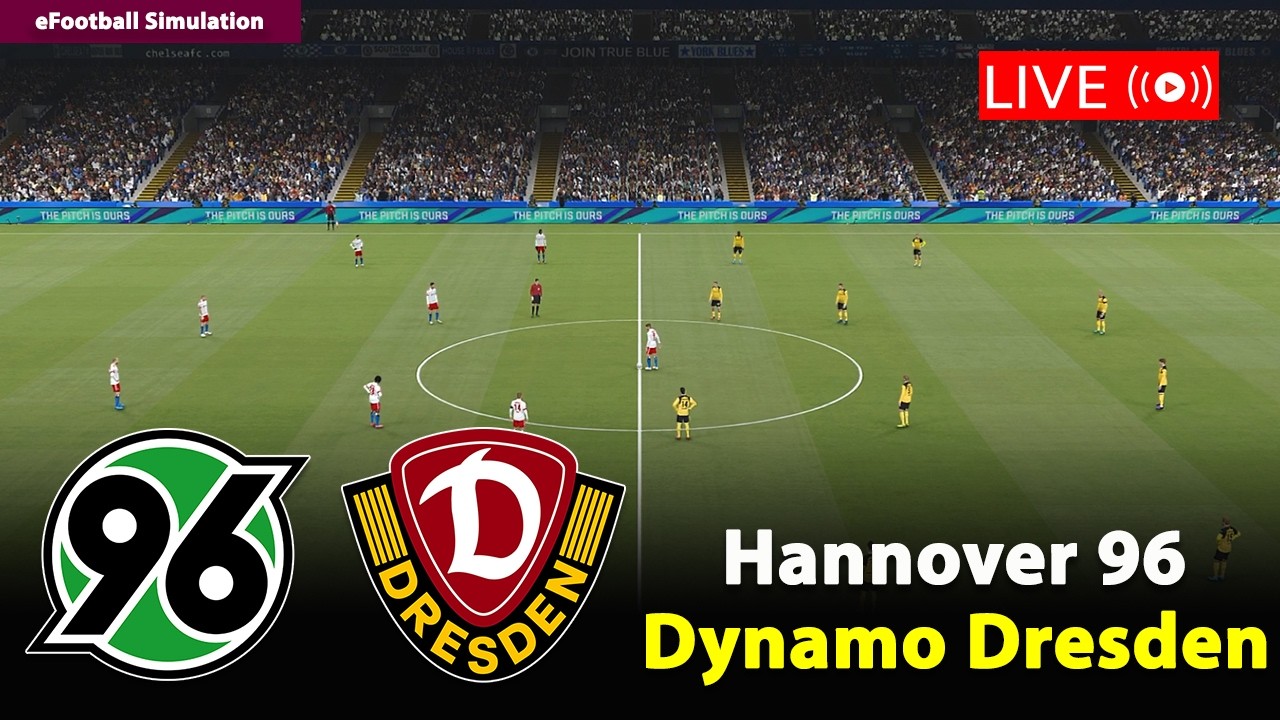 🔴Live- Hannover 96 gegen Dynamo Dresden | Bundesliga 2 2025/26 | eFootball PES21 Simulation