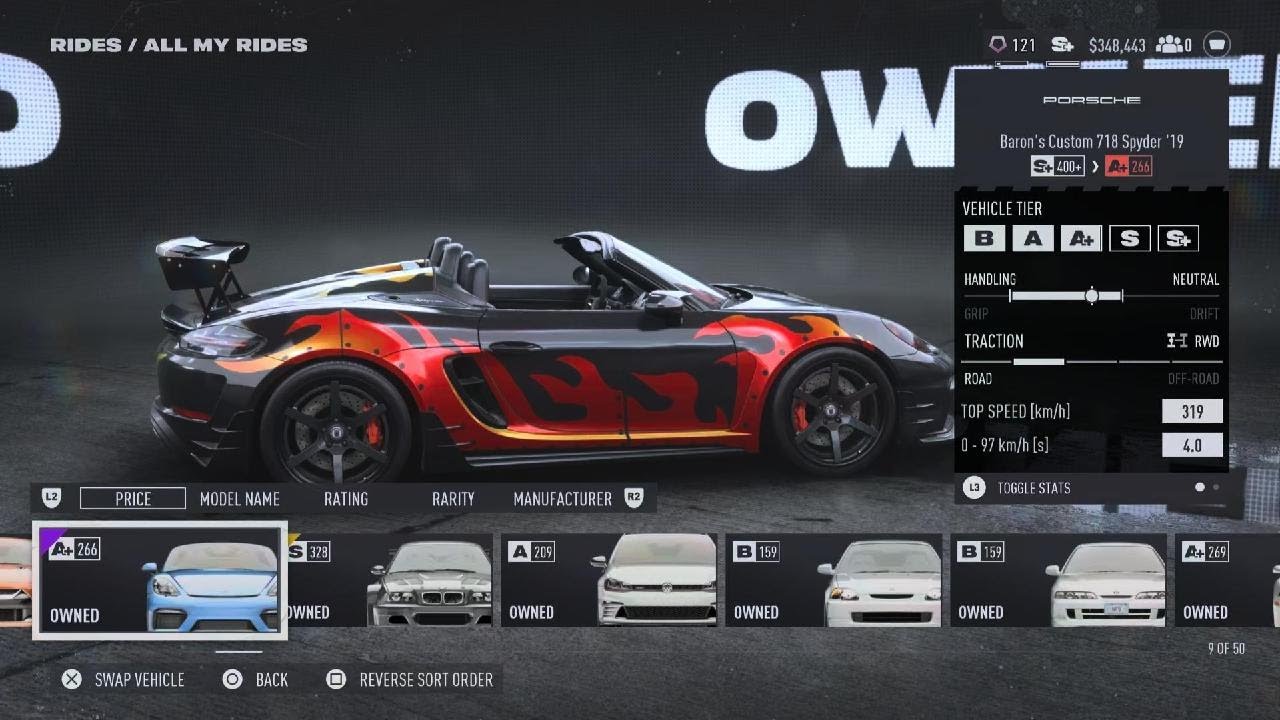 Need for Speed Unbound My garage