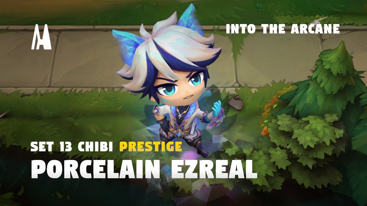 CHIBI PRESTIGE PORCELAIN EZREAL | FINISHER, BOOM, EMOTES | TFT SET 13