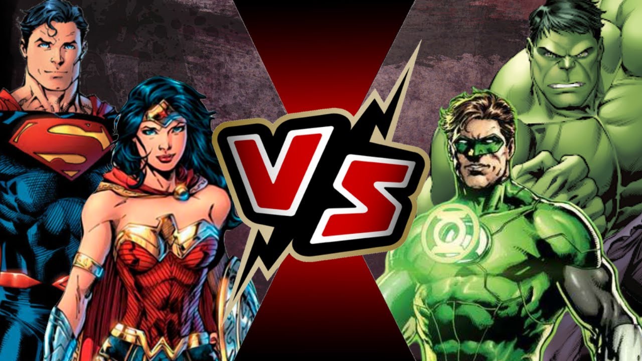 Superman and Wonder Woman VS Hulk and Green Lantern | BATTLE ARENA
