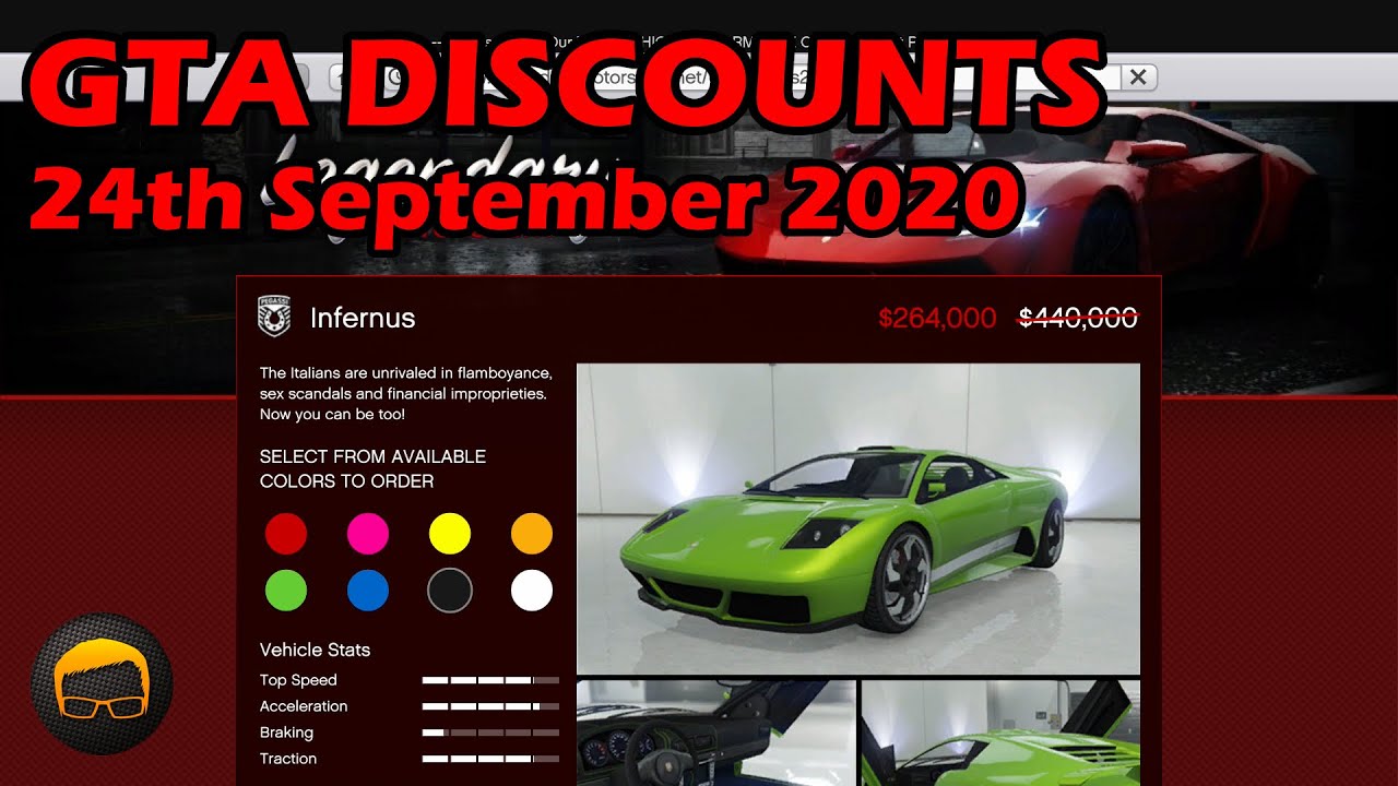 GTA Online Best Vehicle Discounts (24th September 2020) - GTA 5 Weekly Car Sales Guide №55