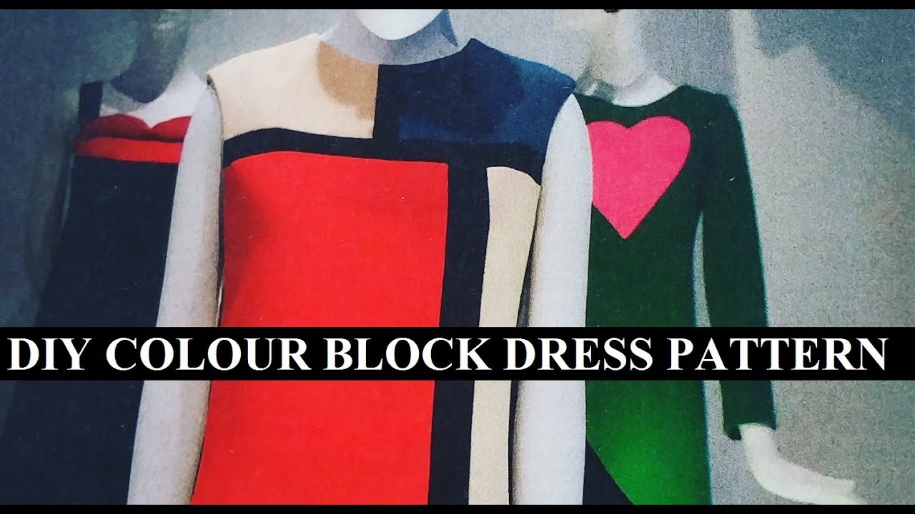 DIY colour block dress pattern