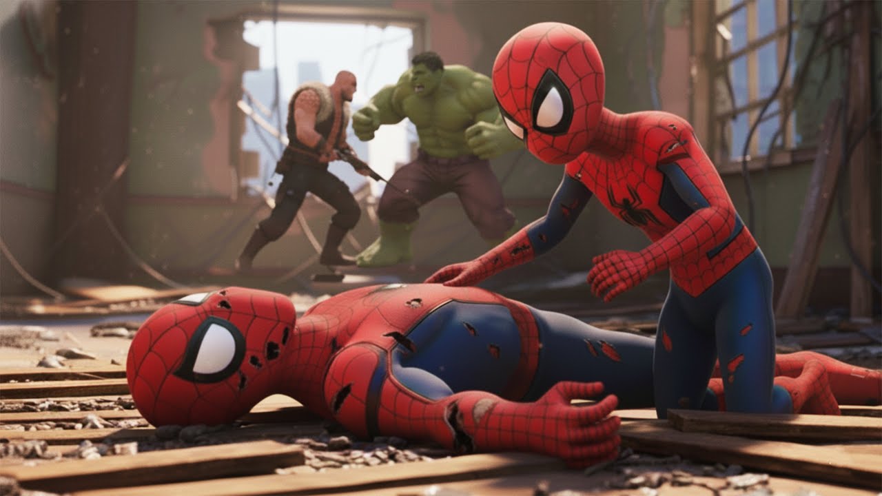 Unexpected team up: Spider-Man &Hulk against Kraven to Save Spidey's Son 😢 | AI superhero Short Film