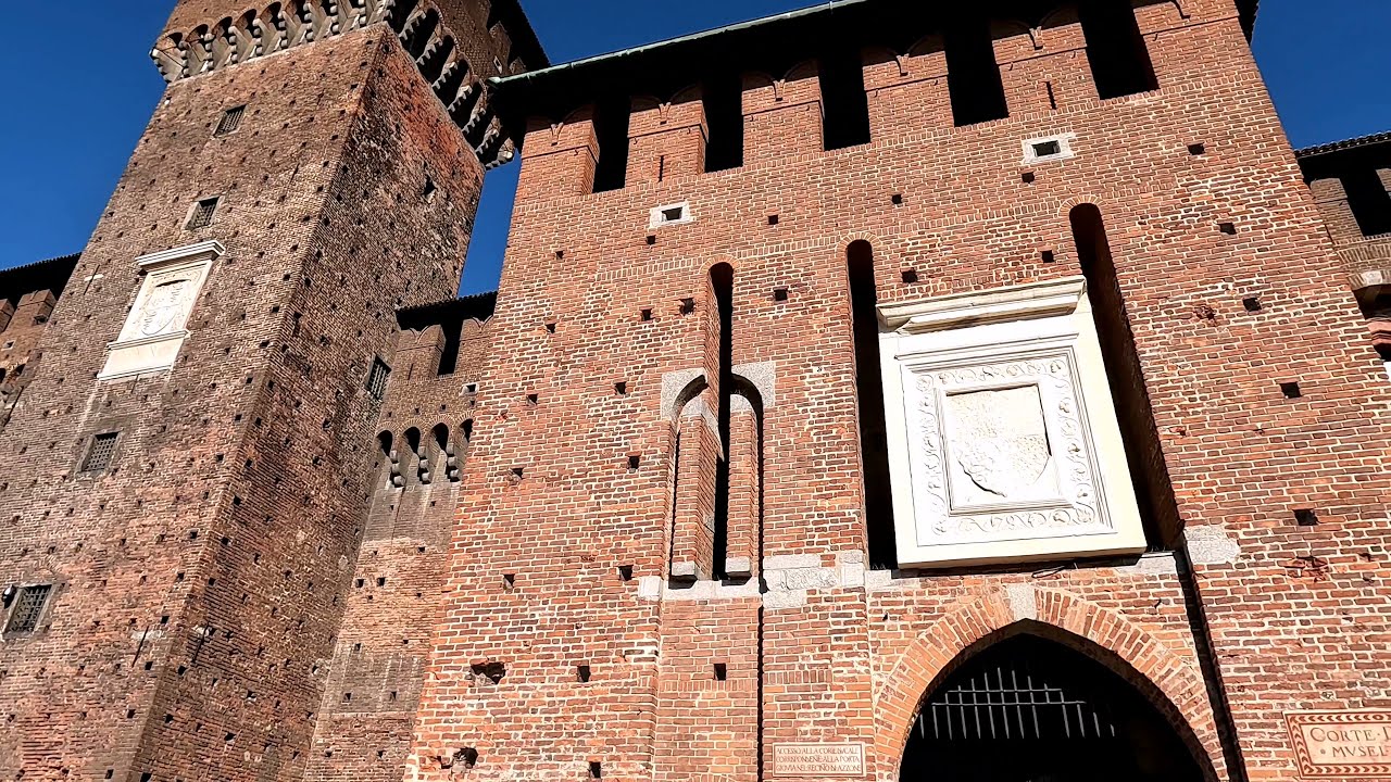 Castello Sforzesco - Sforza's Castle - Milan Italy [4K]