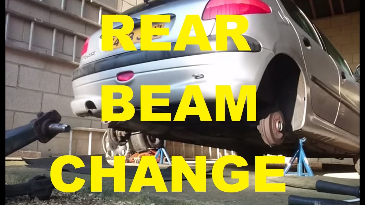 HOW TO: Peugeot 206 rear beam axle change 2.0 turbo diesel HDi