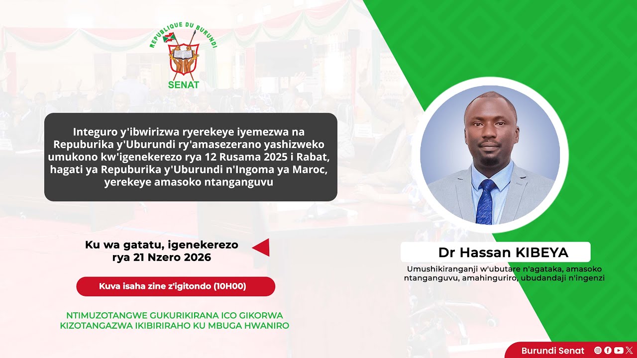 Integuro y'ibwirizwa ryerekeye iyemezwa ry'amasezeranona Repuburika y'Uburundi n'Ingoma ya Maroc