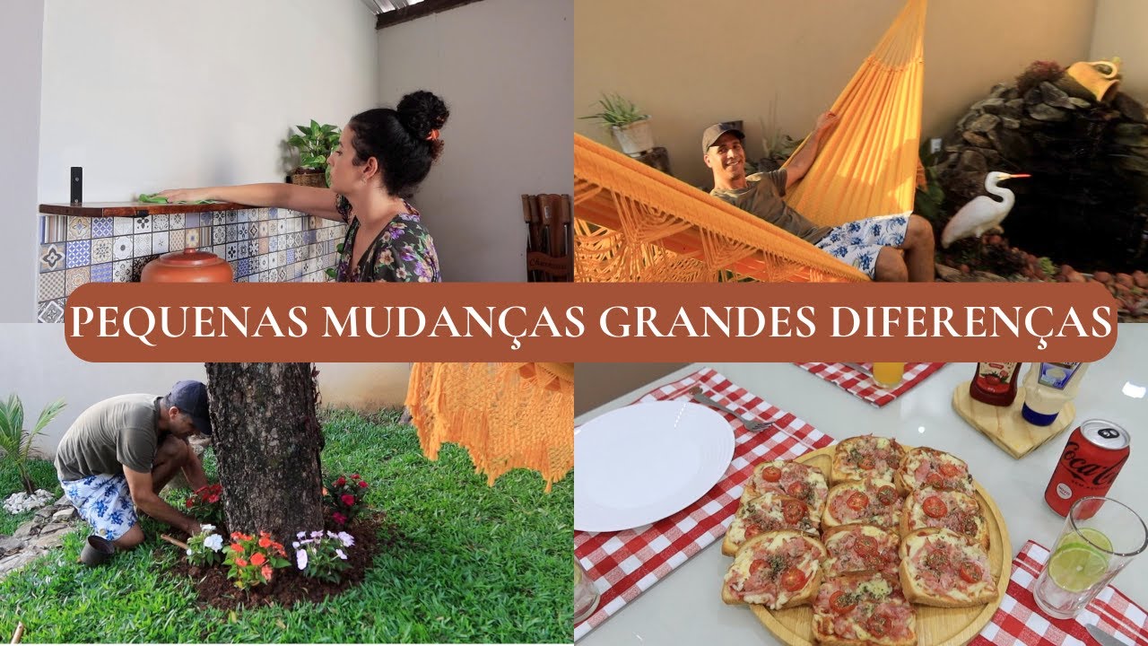 INSTALAMOS NOVAS REDES,LUZ VERDE PARA A CASCATA,RENOVAMOS ALGUMAS PLANTAS,LANCHE RÁPIDO NA AIR FRYER