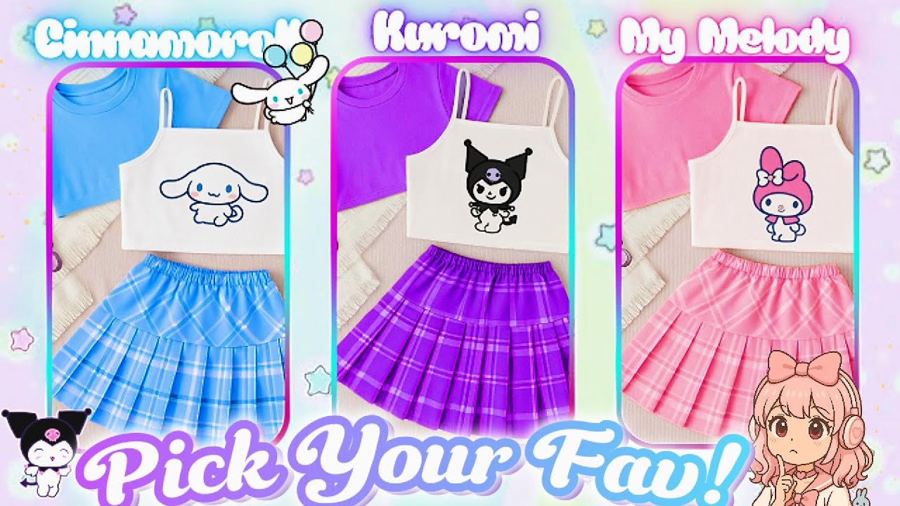 💜 Kuromi vs💙 Cinnamoroll vs💗 My Melody | Sanrio Kawaii Challenge 