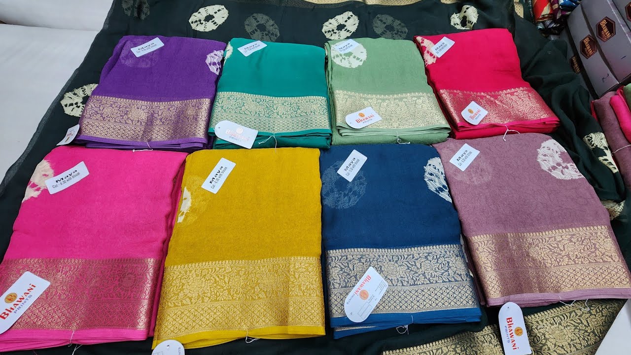wow!🔥165/-Unbelievable price 😍 Budget friendly Unique style Sarees wholesale in Chickpet Bengaluru