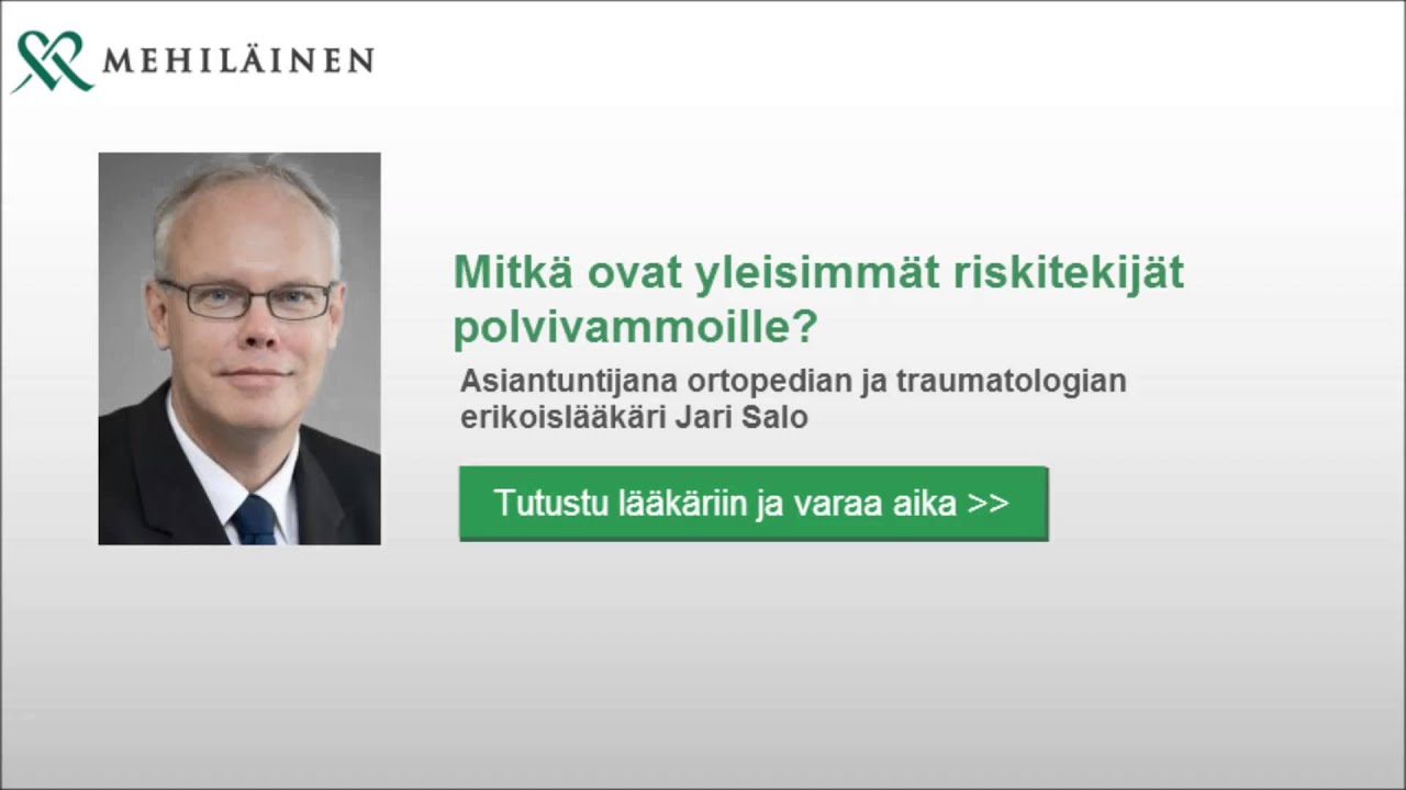 Polvivammat ja -vaivat - Kuinka polvivaivoja ja -vammoja voi ehkäistä?