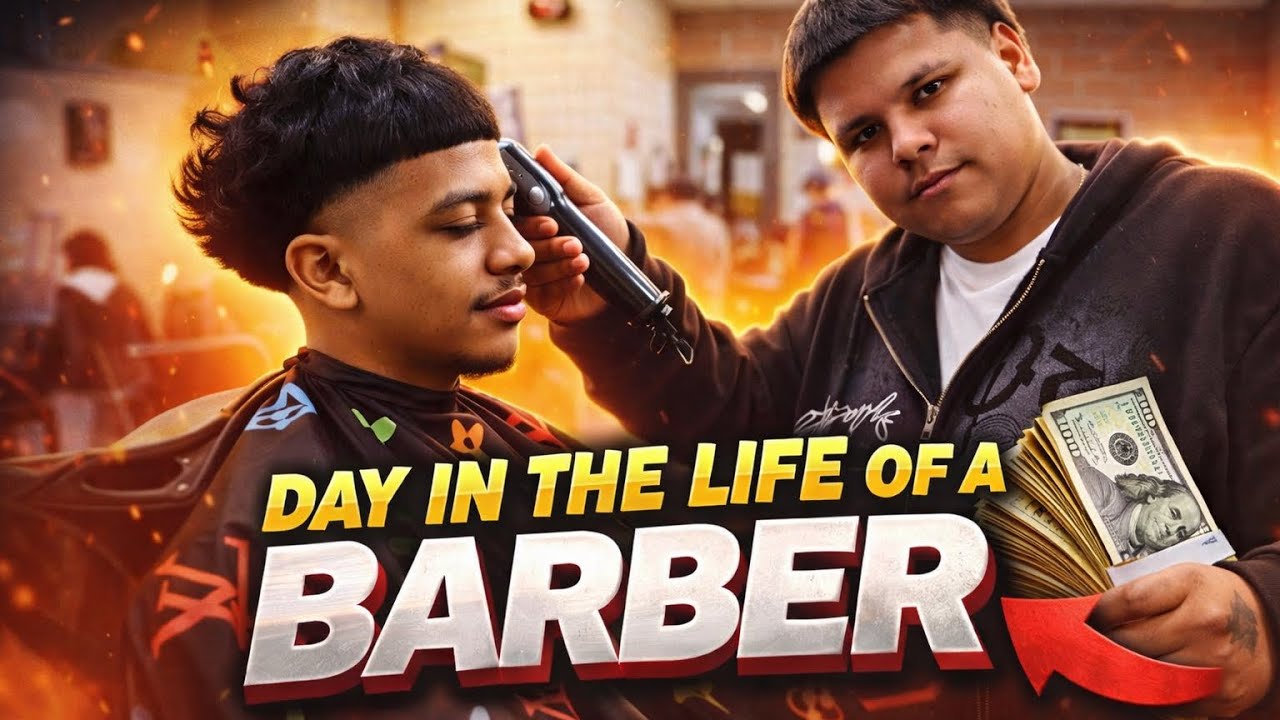 Day in the life of a Barber in high school💈#barber #taper #haircut #texasbarber #dayinmylife 