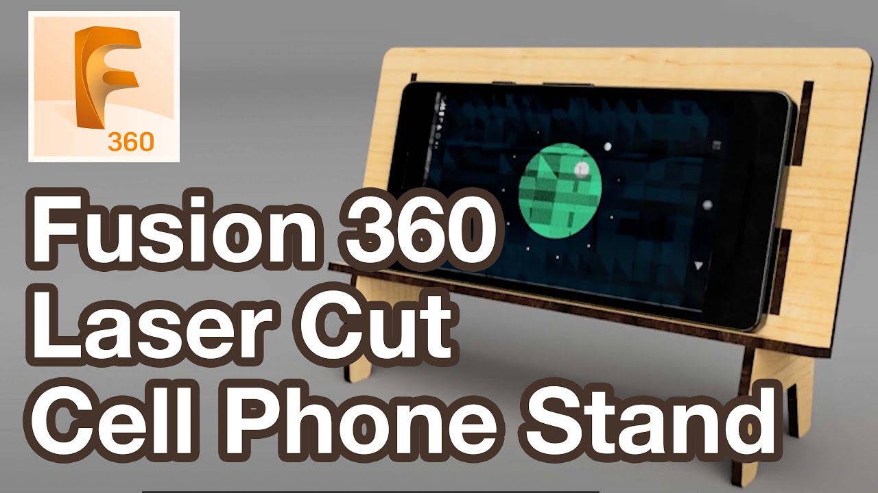 Laser Cut Cell Phone Stand in Fusion 360 with Cutting Kerf automatically Added to DXF File