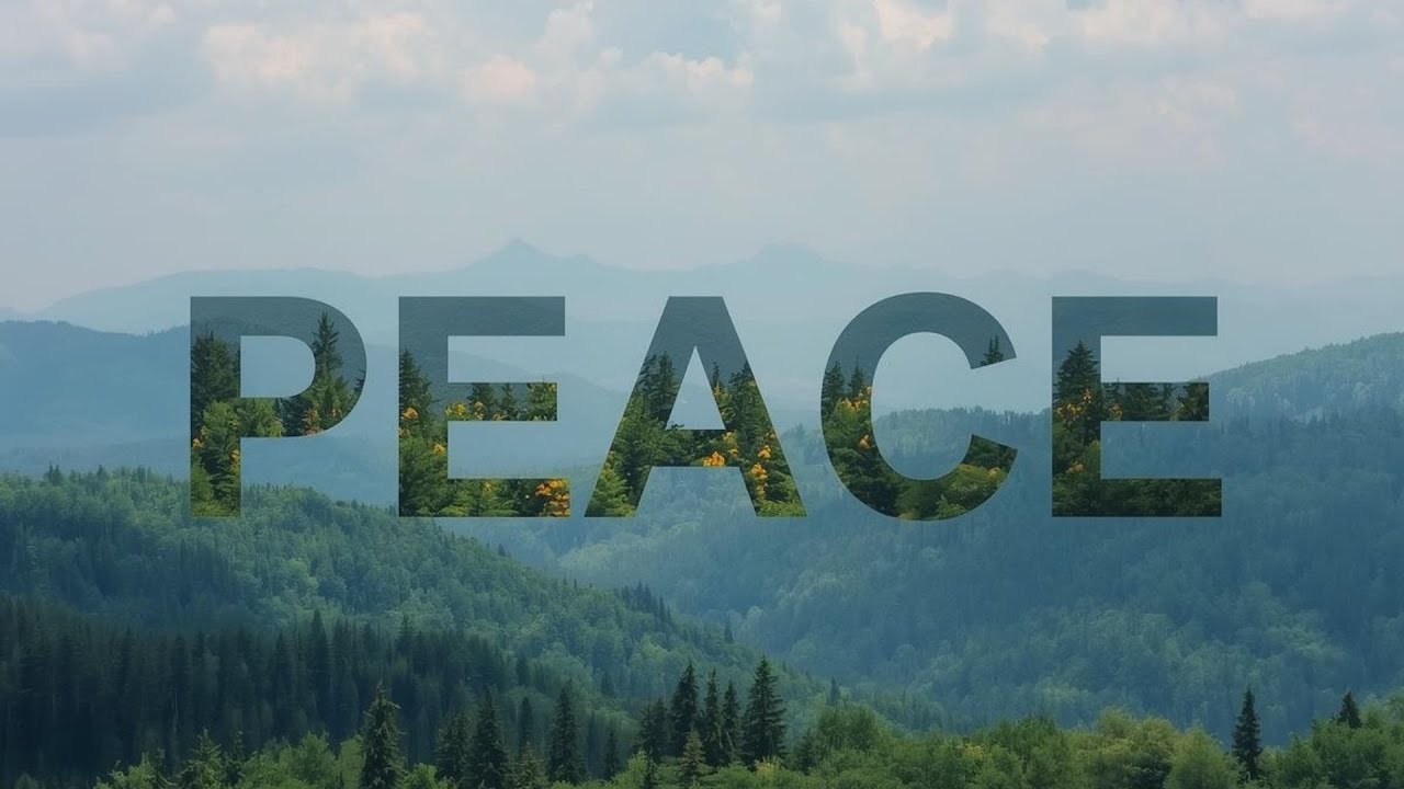 PEACE . A MOMENT OF PRAYER WITH INSTRUMENTAL PIANO BACKGROUND MUSIC.