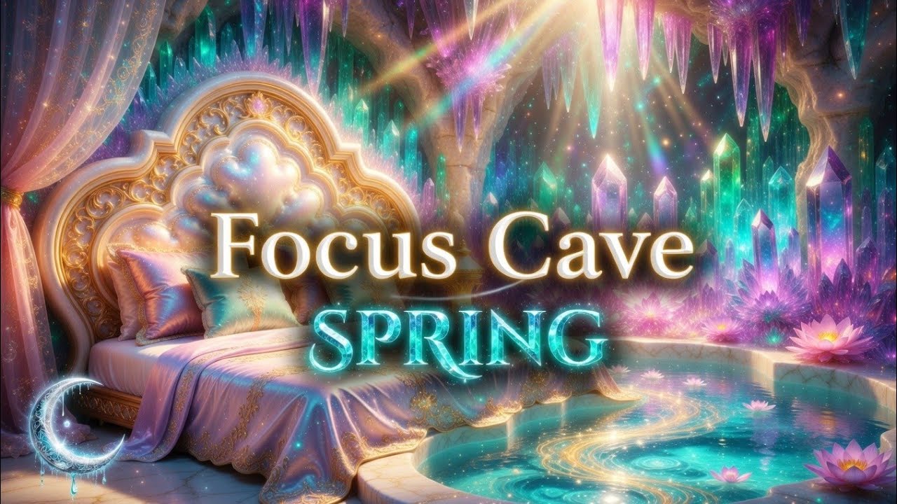 Spring Focus Cave - Study Aid & Concentration | Relaxing Ambience LIVE (3 Hours)