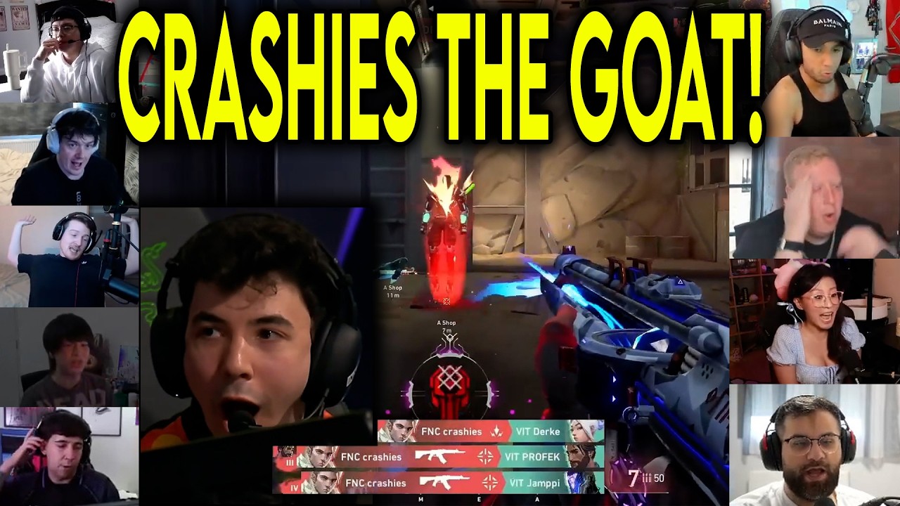 Valorant Streamers React To FNC Crashies CRAZY 4k Against Vitality In VCT
