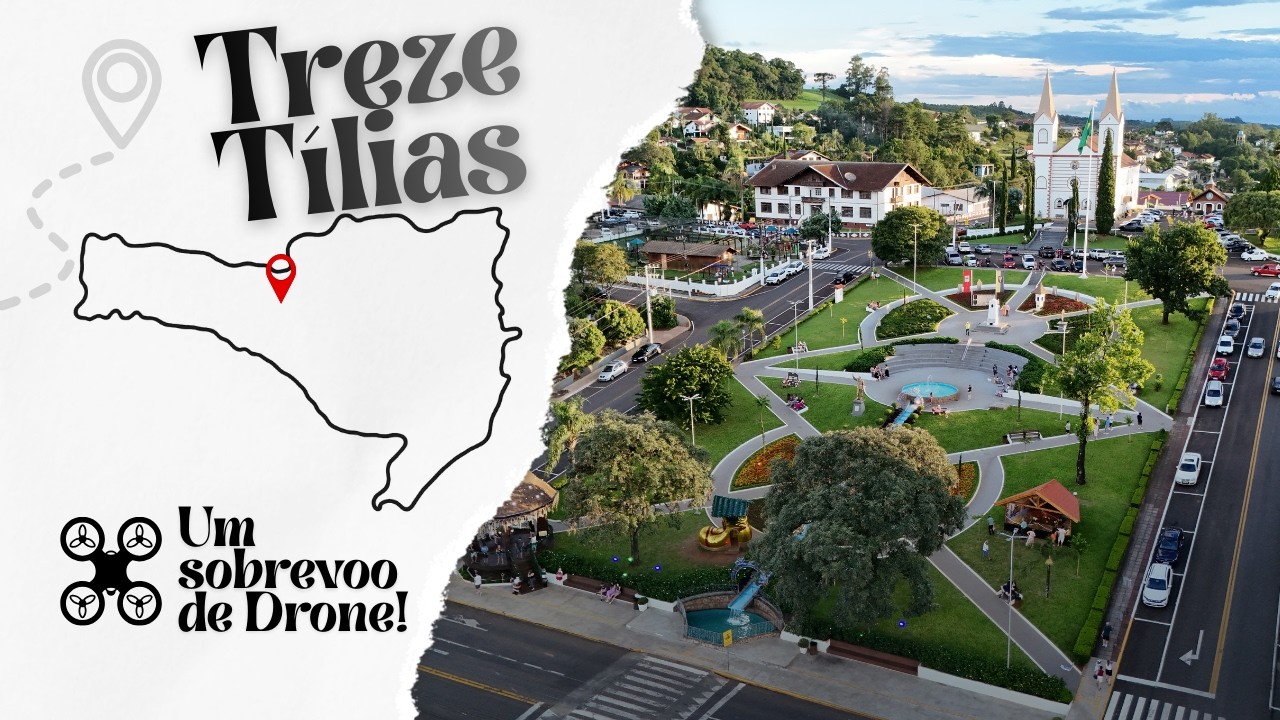 Treze Tílias, Santa Catarina! Um sobrevoo de drone pela cidade mais Austríaca do Brasil! DRONE 4K.