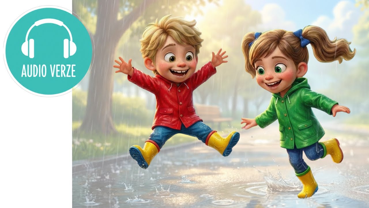 HOP do louže (AUDIO) 🌧️☔ Obujte gumáky a jdeme na to! 👢 #louze #pisnickyprodeti #svetliliatobiho