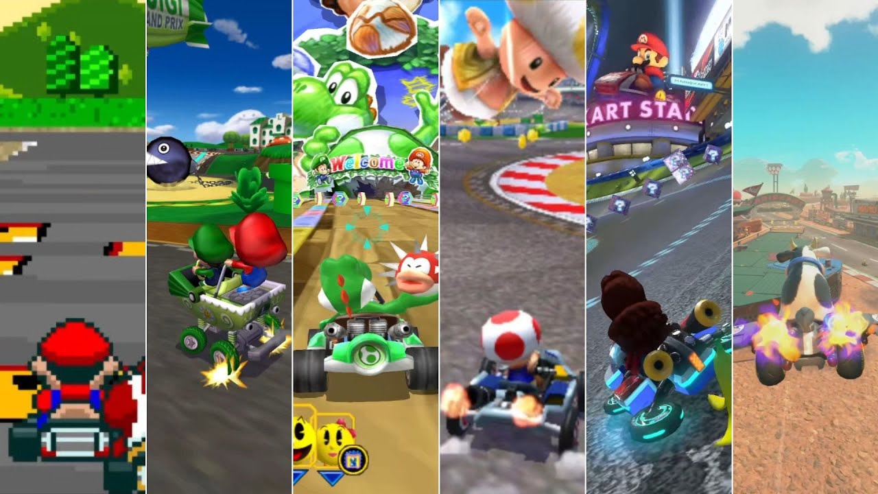 Evolution Of First Courses In Mario Kart Games [1992-2025]