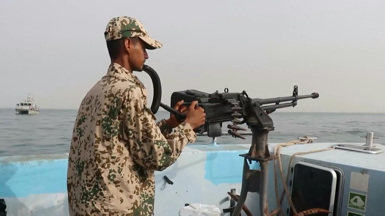 Pro-govt Yemeni naval forces patrol near Bab al-Mandeb