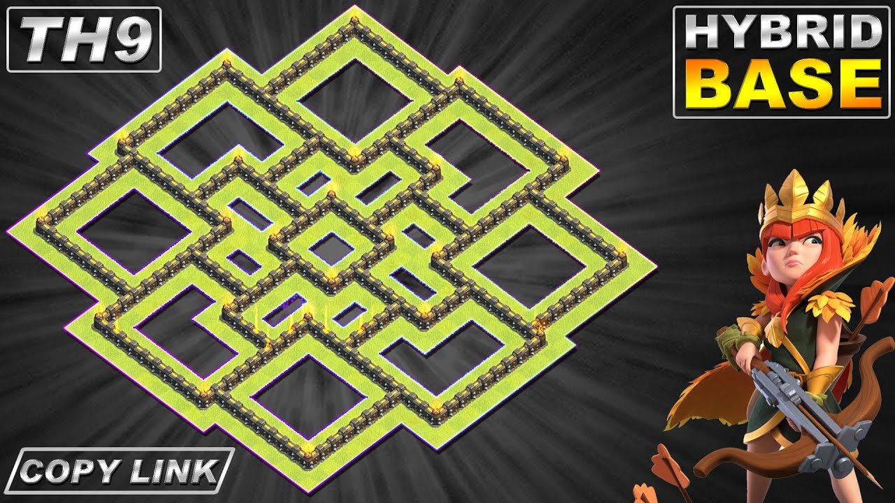 New BEST! TH9 Hybrid Base 2020 | Town Hall 9 (TH9) Base with Copy link - Clash of Clans