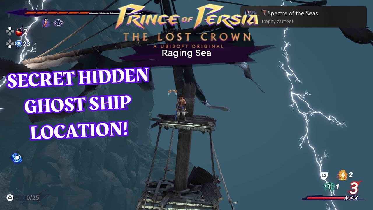 Hidden Ghost Ship Location! - Spectre of the Sea Achievement - Prince of Persia: The Lost Crown