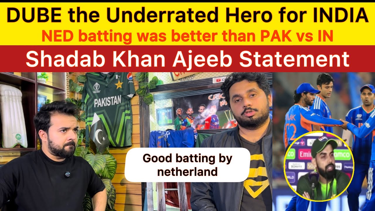 India Unbeaten in T20 Worldcup Shivam Dube the underated player in India | Shadab Statement today