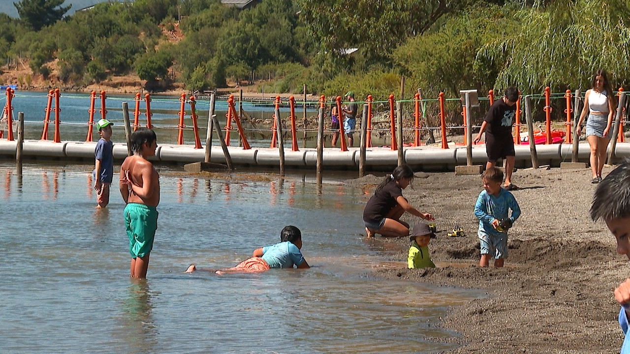 Colbún invita a su playa artificial | 24 Horas TVN - Red Maule
