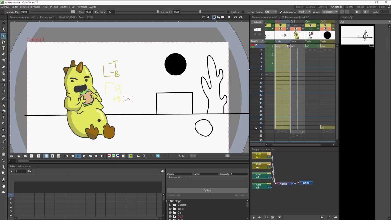 Open Toonz Tutorial - Parte 4 Animación Interpolada.