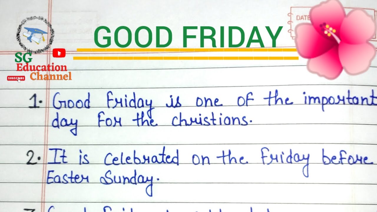10 Lines on GOOD FRIDAY || Essay on Good Friday in English ||