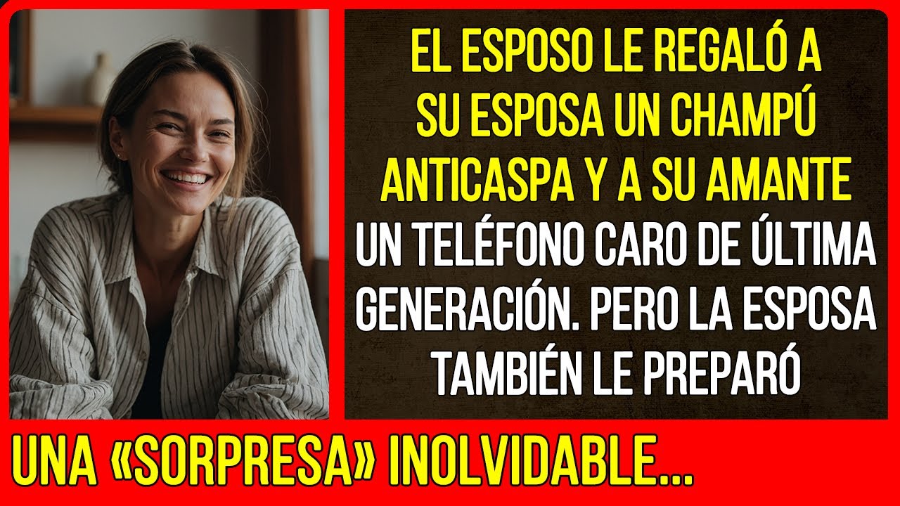El esposo le regaló a su esposa un champú anticaspa y a su amante un teléfono caro de última...