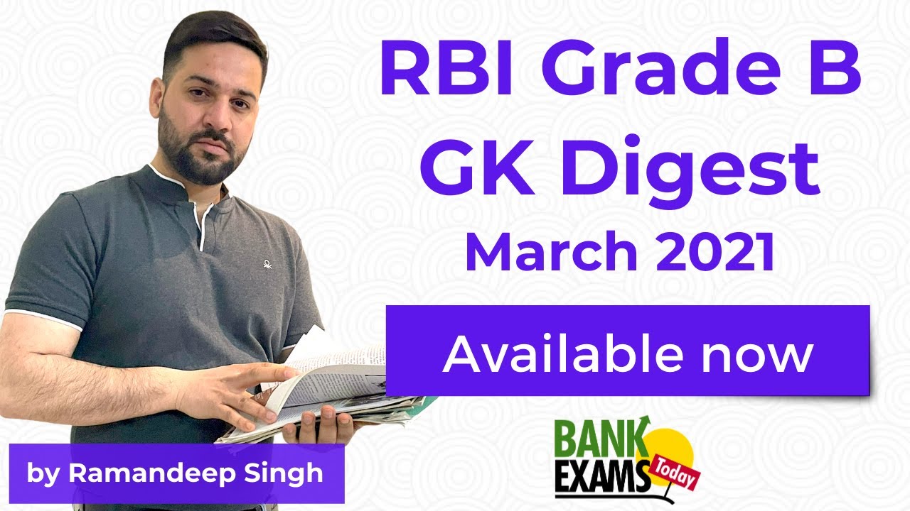 RBI Grade B GK Digest March 2021