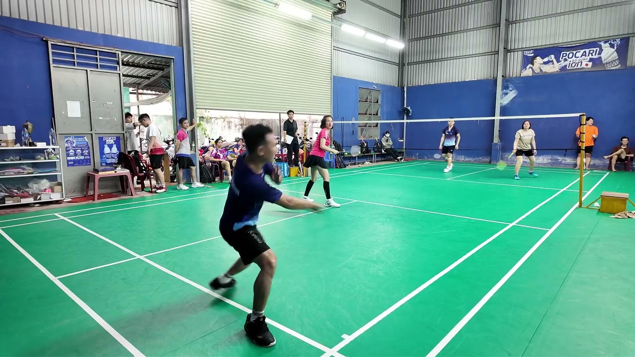 Giải TN Badminton 1/2026 Đôi nam nữ : Dinh - Đàm vs Tính - Liên