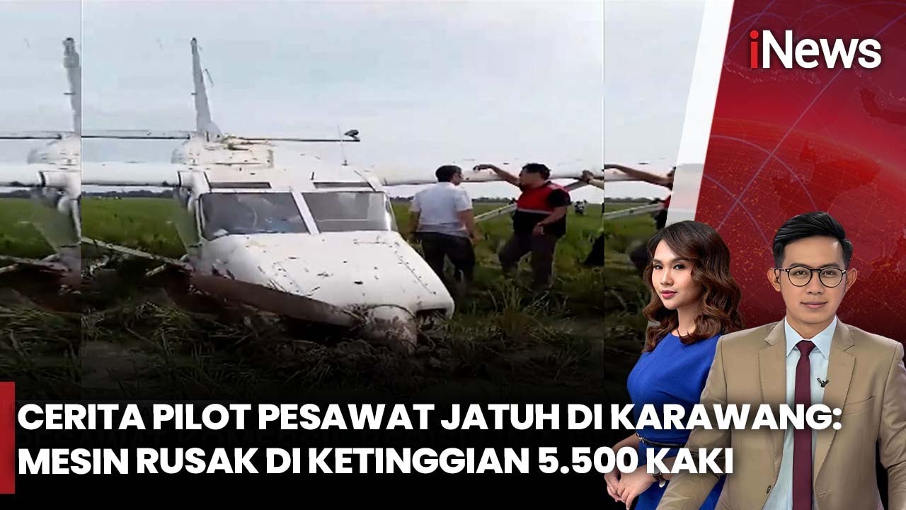 Pesawat Jatuh di Karawang, Sempat Berputar-putar Sebelum Hantam Tanah | iNews Pagi 22/11