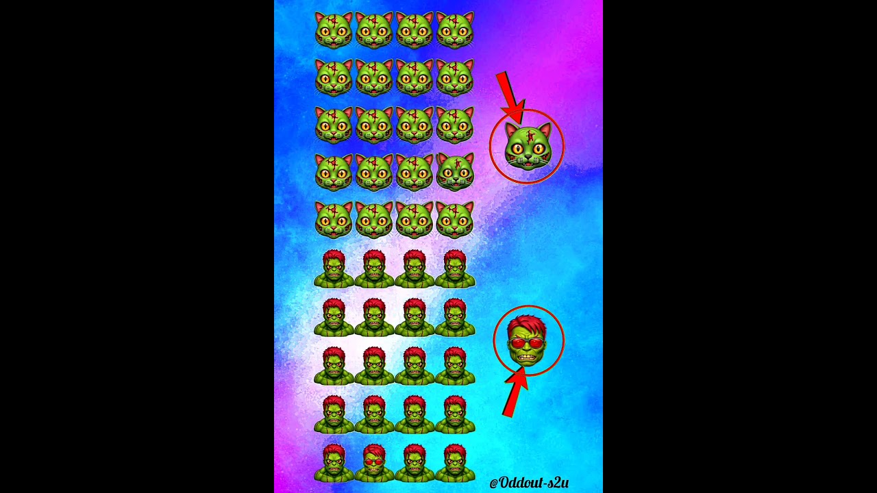 🕵️&zwj;♂️Emoji Puzzle Game: Discover the Odd Symbol🔍#OddSymbol