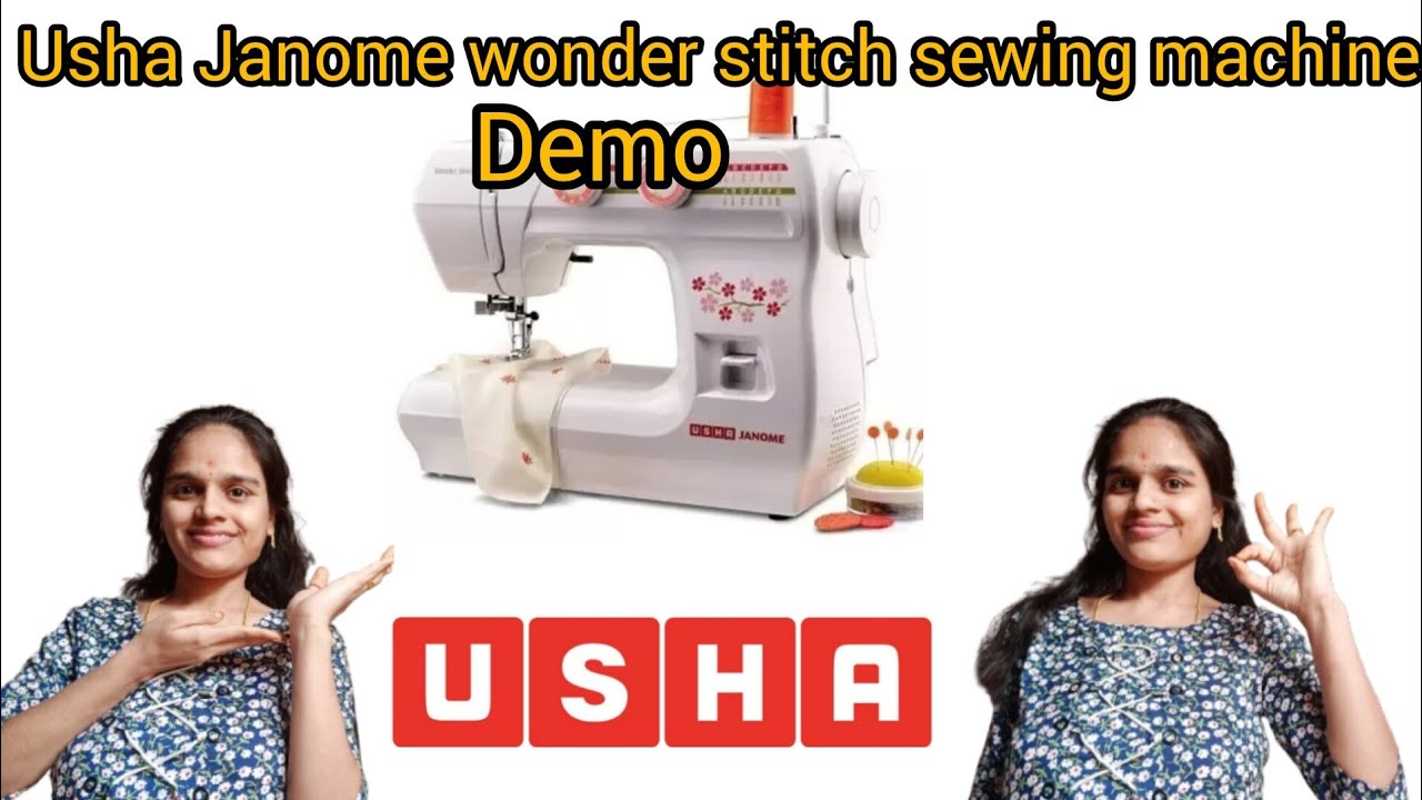 Usha janome wonder stitch sewing machine demo part-1