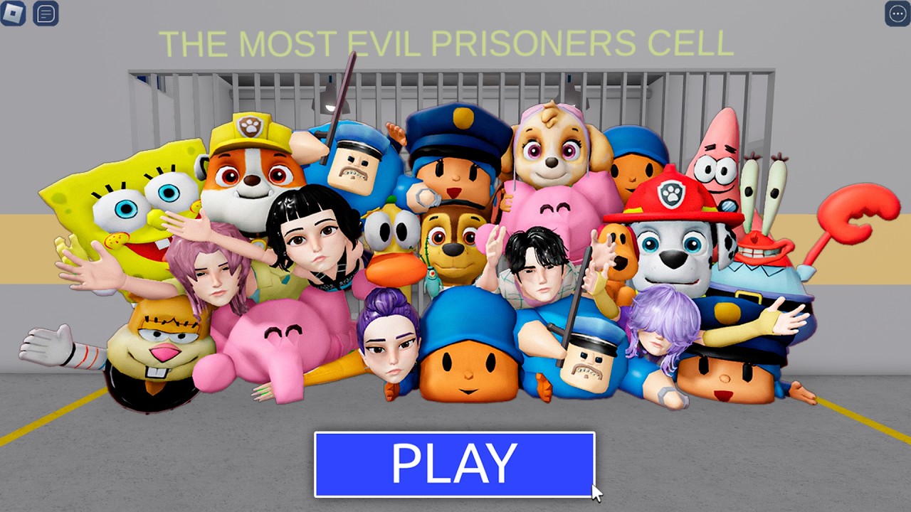 TSUNAMI BARRY! K-POP, SPONGEBOB, PAW PATROL...PRISON RUN BARRY! #Roblox #obby