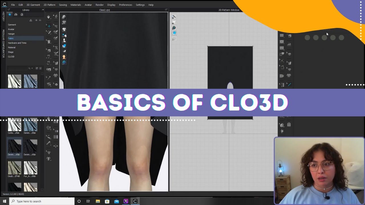 The basics of CLO3D - showing how the software works - CLO3D tutorial (ENG)