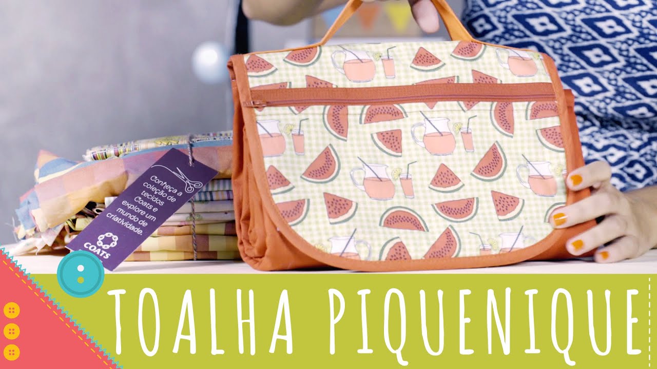 Aprenda a costurar bolsa toalha de piquenique Descomplica!
