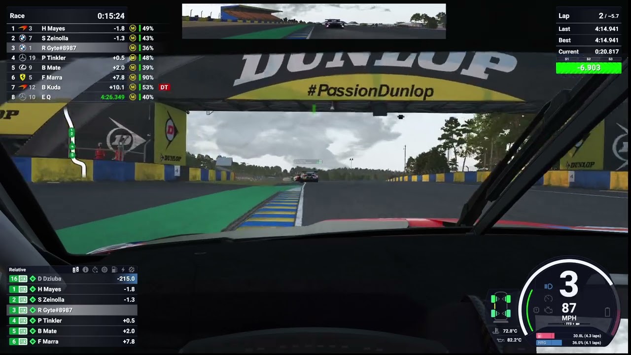 My 1st LMU Win @ La Sarthe Daily 9th to 1st - with added off track moment BMW M4 LMGT3