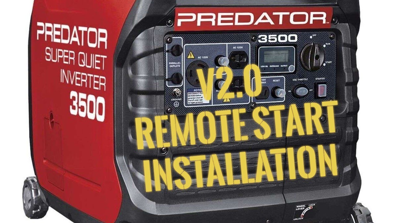 Harbor Freight Predator 3500 generator remote control install and start distance test