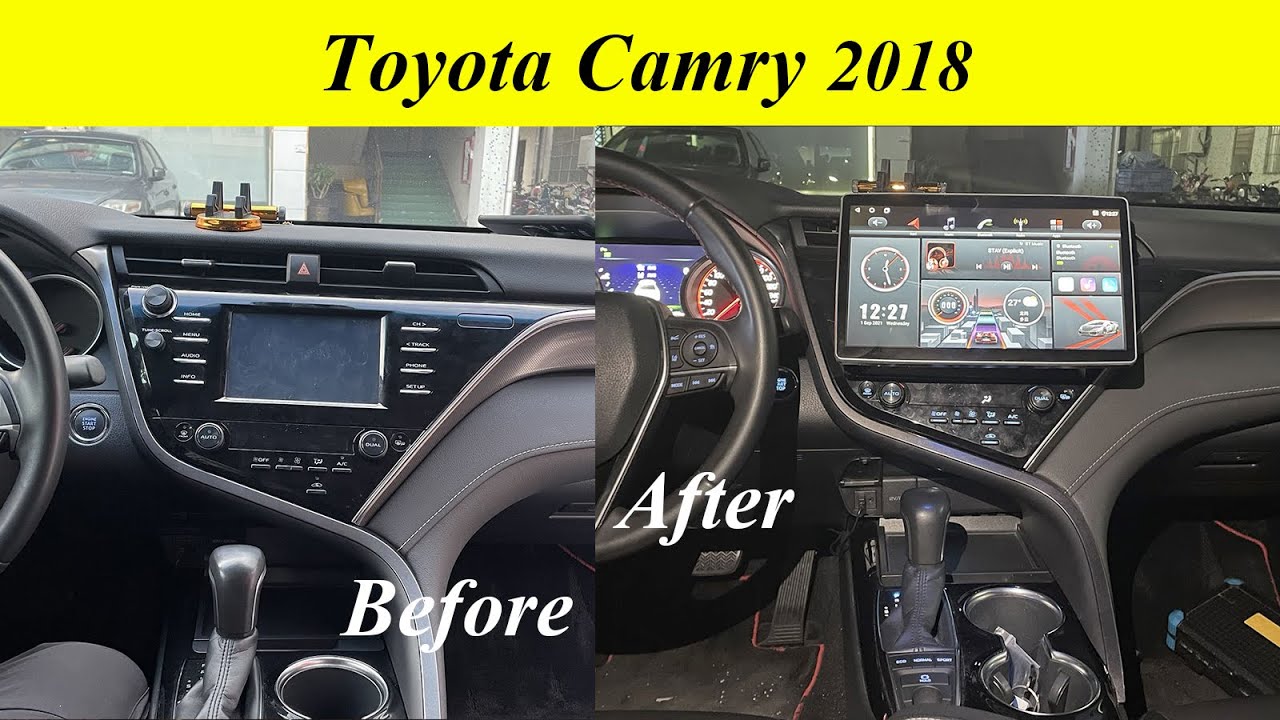 Installation : Toyota Camry 2018 + 12.8inch rotation universal android 10.0 system 6G RAM +128G ROM
