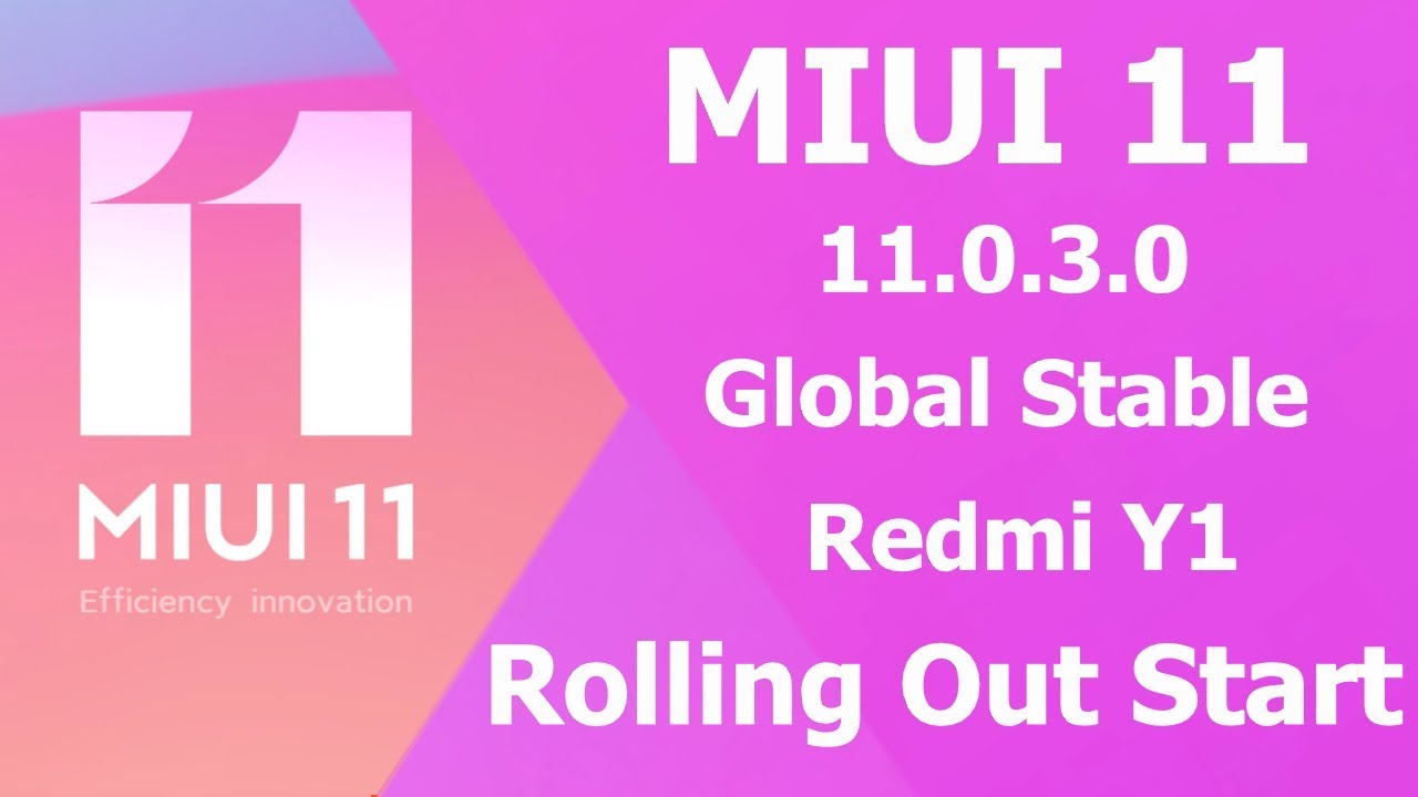 Redmi Y1 MIUI 11.0.3.0 Global Stable Update Rolling Out Start | Download Links
