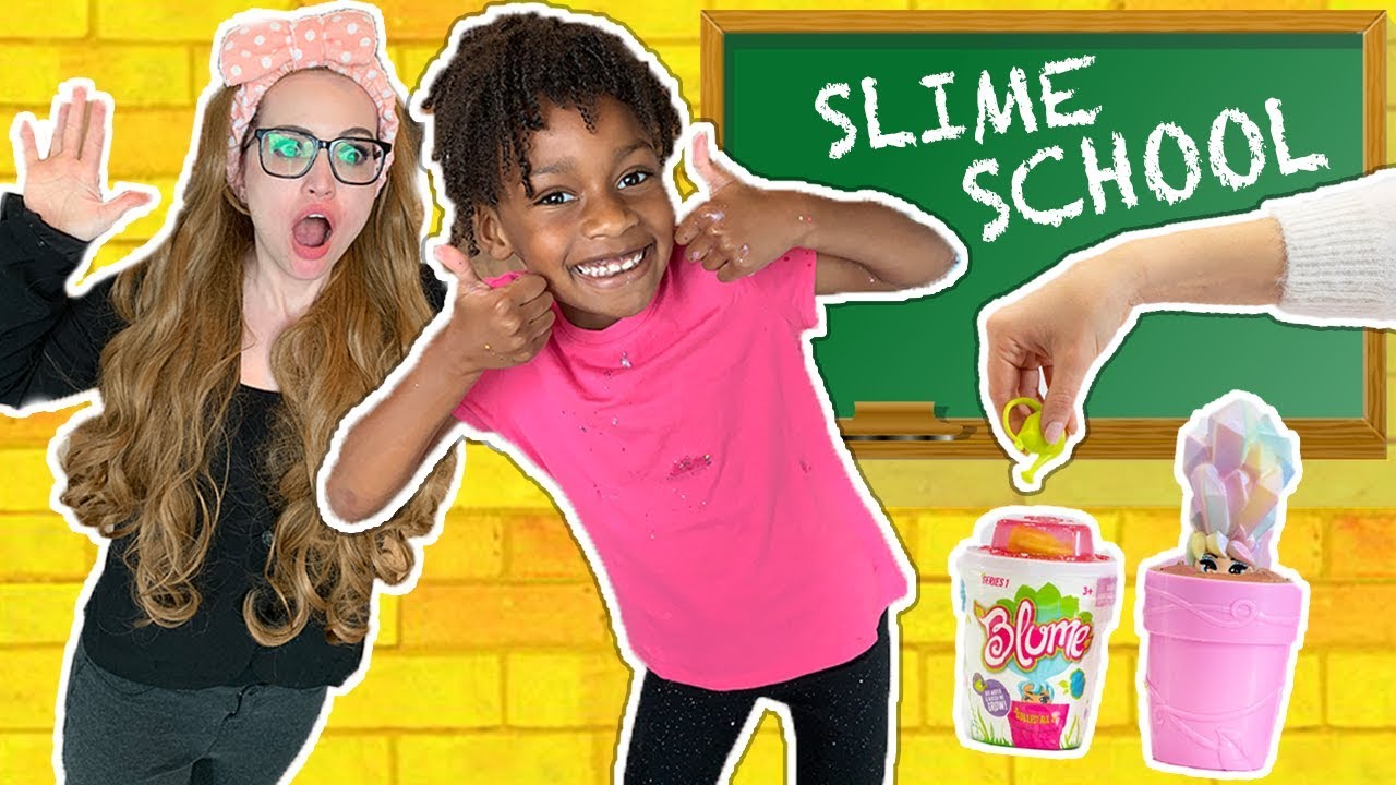 Slime School Students vs Silly Teacher! Teachers Day Off -  New Toy School