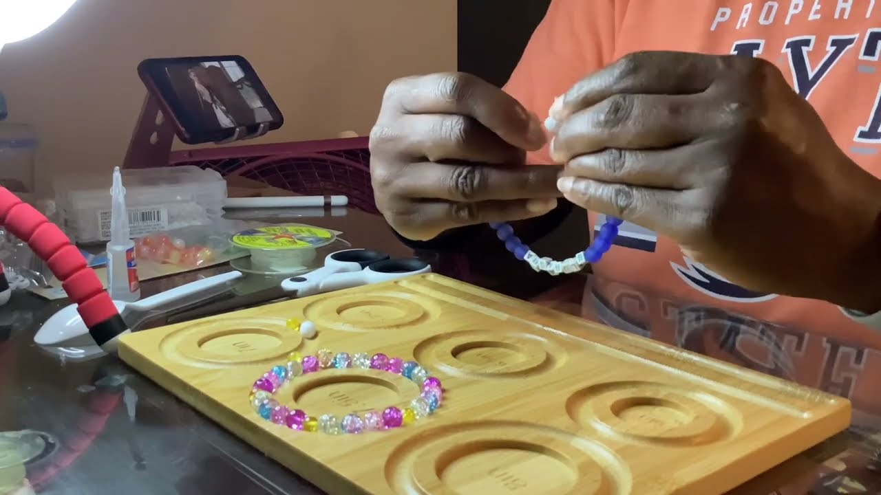 Watch me use my new bead board! Bracelets by Rosalyn 14